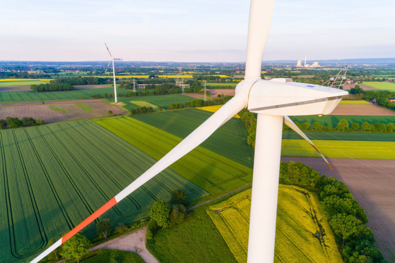 Windrad aus der Luft, Deutschland